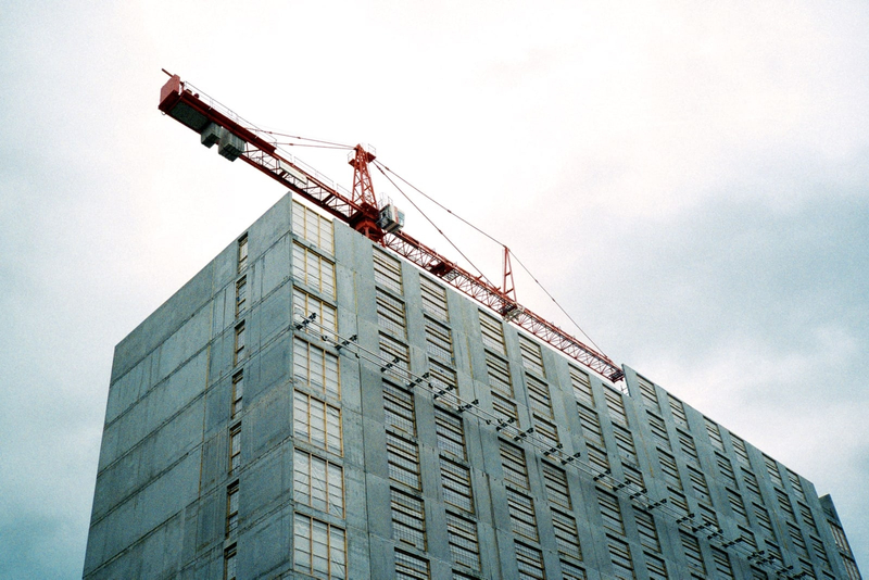 Photograph of a building being constructed